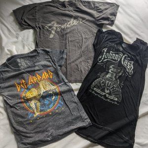 Women's Rock & Roll T shirts Set of 3